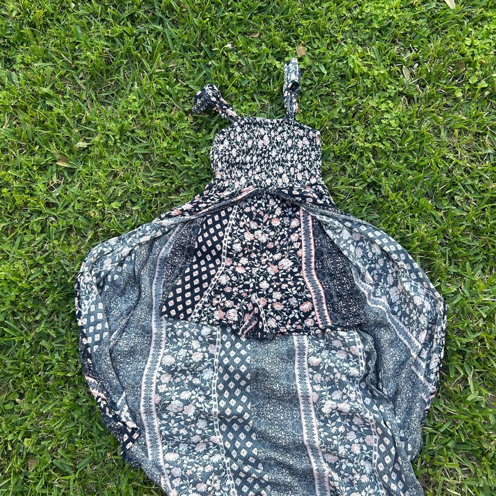 Bohemian Floral Patchwork Maxi Hi-Low Fashion Romper